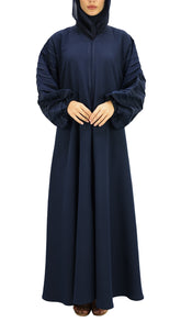 Classic Pleated Sleeve Abaya